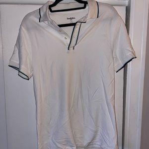 Polo, white, good fellow brand, size small